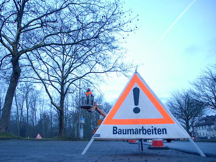 Schild Baumarbeiten