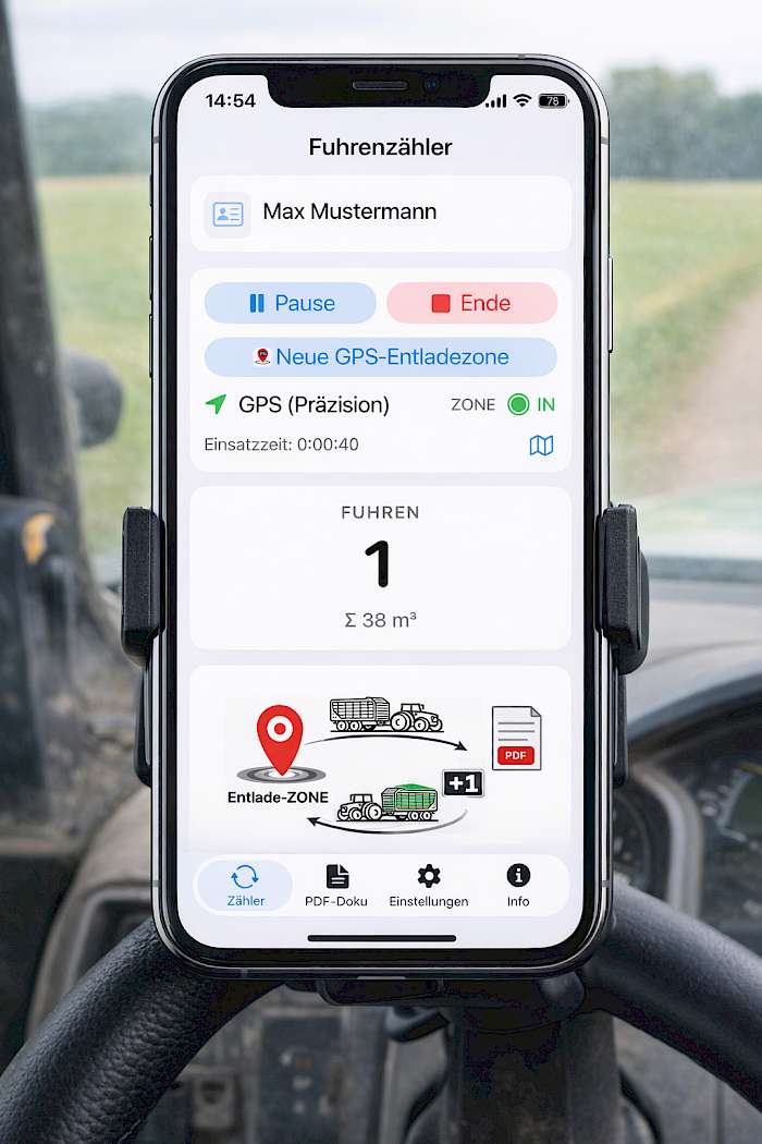 App Fuhrenzähler von Vakutec