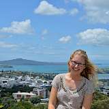 Janina Kock genießt die tolle Aussicht über Auckland.