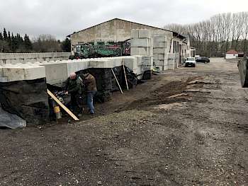 Arbeiten für die neue Maschinenhalle